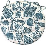 Barnett Home Decor Sylvan Teal 16" Round Bistro Chair Cushions - Latex Foam Fill - Indoor/Outdoor : Fade Resistant, Water Resistant