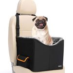 UNICITII Dog Car Seat for Small Dogs, Elevated Dog Booster Seat Pet Travel Carrier Bed for Car with Adjustable Straps Pet Car Booster Seat for Small Dogs Cats