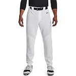 Under Armour Mens Utility Baseball Straight Leg Pant 22 , (100) White / / Black , Medium