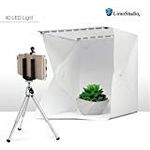 LimoStudio 9.5" Cube Foldable Table Top 40 LED Mini Light Box with Mini Tripod and Cellphone Holder, Photo Shooting Tent for Small Item and Commercial Product Shooting, AGG2622V2