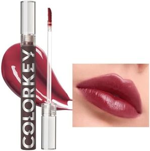 COLORKEY Lip Gloss Mirror Series, Hydrating Lip Gloss with Essential oil, High Shine Glossy Lip Tint, Hydrated & Fuller-looking Lips, Long-Lasting Liquid Lipstick (B705 Grape jelly)