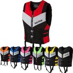 FXKJ Life Jacket for Adults, Paddle Boarding Lightweight Swimming Vest Buoyancy Aid Life Jacket Neoprene Men Women Life Vests For Kayaking Fishing Surfing, 2XL 90-100kg,Red