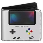 Pegmode Boys Wallet Cute Leather Bifold Wallet Video Game for Teen Boys Cool Credit Card Cash Id Holder RFID Blocking Fun Gamer Bi Fold Small Wallets with Coin Pocket Slim Gray Teens Little Boy Youth