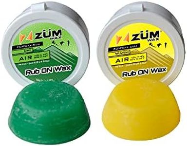 ZUMWax RUB ON Wax Ski/Snowboard Sample Pack - Universal and HIGH Fluoro Rub On – 18 Grams Each - Incredibly Fast in All Temperatures!!!