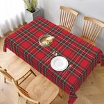 BETGINY Christmas Tablecloth 60 x 84 Inch Rectangle Red Green Buffalo Plaid Tablecloth Dust-Proof Wrinkle Resistant Rustic Christmas Table Cloth for Holiday Party Dining