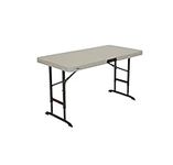Lifetime 80387 4-Foot Commercial Adjustable Folding Table, Almond