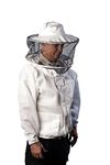 FOREST BEEKEEPING SUPPLY FOREST BEEKEEPING SUPPLY Pro-Breeze Ventilated Beekeeping Jacket For Men/Women By Round Vented Apiary Jacket W/Veil Hood For Beginner/Commercial Beekeepers | Brass Zippers and