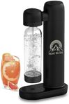 Peak Bliss Original Soda Maker (Matte Black): Carbonate Drink (1L PET Bottle Included), Create Sparkling, Seltzer & Fizzy Water, Compatible with Any Screw-In 60L CO2 Carbonator (Not Included)