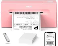 Nelko Bluetooth Thermal Shipping Label Printer, Wireless 4x6 Shipping Label Printer for Shipping Packages, Support Android, iPhone and Windows, Widely Used for Amazon, Ebay, Shopify (Pink)