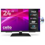 Cello C2426TZF 24-inch Tizen OS Smart LED TV/DVD, By Samsung, Gaming Hub, Pitch Perfect Speakers, Netflix, Bluetooth, UK Made, Ideal for Kitchen, Bedroom & Small Spaces