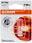 OSRAM Original 12V W3W halogen auxiliary lights 2821-02B in double blister,Yellow