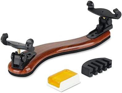LMS Violin Shoulder Rest for 3/4 Size 4/4 Size Collapsible Shoulder Rest for Violin with Adjustable Feet Comfortable Foam Pad Mute for Kids Adults (3/4-4/4)