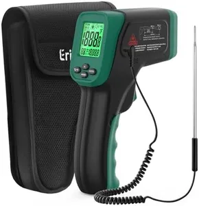 ERICKHILL Infrared Thermometer Gun, Dual Mode IR Laser Thermometer with -50°C~800°C and Meat Probe (-50°C~300°C), Non-Contact Digital Thermometer for Cooking, BBQ, and Industrial Use