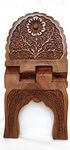 Master Arts Wooden rehal holy Book Stand for Reading Books Rahal in Pure shisham Wood (13 X 7 inches) with Handmade Kashmiri fine Carving Work