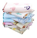 Khillayox Soft Cotton Handkerchief for Kids, Women and Girls | Cute Printed Baby Face Towel Hanky Rumal Wash Cloth| Double Layer Kids Hankies for School Use Set of 6 and 12 (11X11) Multicolor