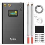 Kerpu 12000mAh Battery Spot Welder, 2'' LCD Screen Upgraded Enhanced 199 Gears Adjustable Portable Mini Spot Welder with Nickel Sheet & 4X4 Holder For Making Battery Packs (Black-LCD 11000mAH)