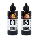 Koala Black Sublimation Ink Refill Bottles 200ML Compatible with ET-2800 ET-2803 ET-2850 ET-2400 ET-2720 ET-2750 ET-2760 ET-15000 WF7710 Inkjet Printers for Heat Transfer on Mugs, T-Shirts