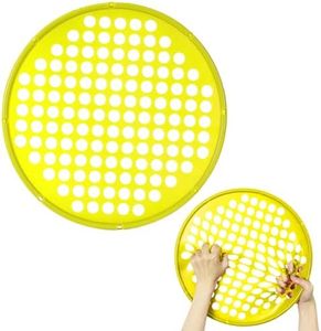 ZHIAMZ Hand Exercise Webs for Physical Therapy, Hand Grip Strengthener, Finger Exerciser, Portable Size, Latex Free, 7" Diameter (PLUS-Yellow)