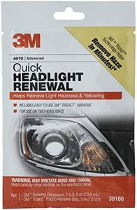 3M Quick Headlight Renewal, Helps Remove Light Haziness & Yellowing in Minutes, Hand Application, 39186, 1 Sachet