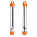 Blow Fire Tube, Stainless Steel Collapsible Pocket Bellows Blowing Tube Tool for Camping Cooking Campfire Survival