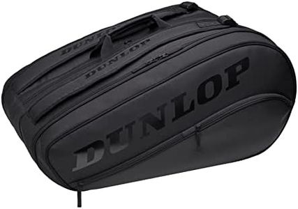 Dunlop Sports Team 12-Racket Thermo Tennis Racket Bag V22, Black/Black