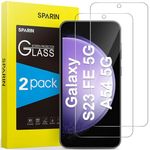 SPARIN Samsung Galaxy A51 Screen Protectors (2 Pack) with[Easy Installation] [9H Hardness] [No Bubbles],Tempered Glass Screen Protector for Samsung Galaxy A51