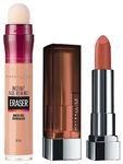 Maybelline New York Color Sensational Creamy Matte Lipstick, 657 Nude Nuance, 3.9g & Maybelline New York Instant Age Rewind Concealer, Honey, 6g