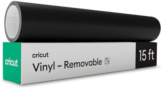 cricut 2005287 Premium Removable Vinyl, Bulk, Black, 12 inchx180 cm