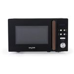 Salter Toronto Microwave – 20 Litre Solo Microwave Oven with Digital Display, 800W, Compact, 8 Auto Cooking Functions, Defrost Function, 95 Minute Timer, 25.5 cm Glass Turntable, Easy Clean, Black