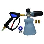 MTM Hydro 28 Special PF22.2 Foam Cannon Kit, Pressure Washer Car Wash Sprayer Gun with Swivel, High Pressure Foam Power Washer Attachment, Foam Lance for Boat, Roof, Car Washing, Adjustable Nozzle
