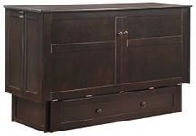 Night and Day Furniture Murphy Cabinet with Mattress in Chocolate Finish