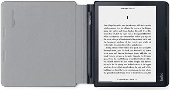 Kobo Sage | eReader with PowerCover & Stylus Bundle | 8” HD Glare Free Touchscreen | Waterproof | Blue Light Reduction | Bluetooth | WiFi | 32GB of Storage