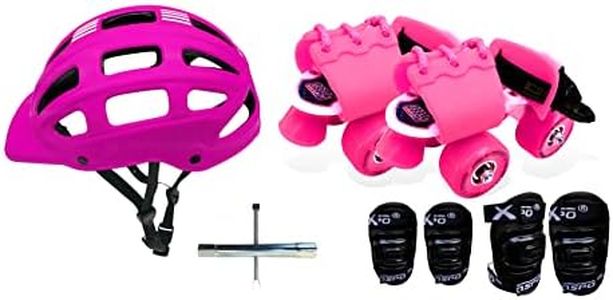 Jaspo Toddlers Baby Kids Junior Intact Adjustable Roller Skates Combo (Suitable for Age Group Up to 5 Years, Derby Dolls Intact, Unisex, Speed Wheel, Multicolor)