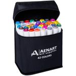 Alcohol Markers, 42 Art Markers with Dual Tip, Permanent Graphic Marker Pens for Kids Adults, Art Pens for Drawing Sketching Graffiti Manga Anime Design