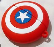 Techmount Compatible with Airpods Pro GEN-2 (2022) Case Cover Silicone Cartoon Character 3D Cover Wtih 360° Protection Airpods Pro 2 Cover Case (NOT for Any Other AIRPODS) (Captain America)