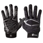 CUTTERS Football Glove Game Day Receiver. Silicone Grip Glove for Receivers. Adult and Youth Sizes