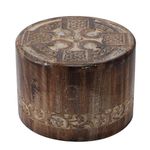 Hind Handicrafts Round Wooden Engraved Urns for Human Ashes Adult - Wooden Box Rosewood Cremation Urns for Ashes - Burial Urns - Funeral Urns Large (8" x 8" x 6" - 250 lb or 113 kg, Celtic Cross)