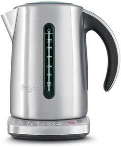 Sage - The Smart Kettle - Quiet and Cordless Electric Kettle - Fast Boil, 5 Settings, Keep Warm Function, 2400 W - Auto Shut Off and Boil Dry Protection - Brushed Stainless Steel
