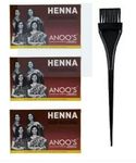 Anoos Henna Natural 100 G Pack of 3 With Brush-100% natural & chemical-free,Promotes hair growth Turns grey hair to a beautiful dark red colour,Prevents hair fall Conditions & adds shine to hair