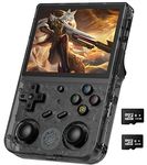 RG353V Handheld Game Console , Dual OS Android 11 and Linux System Support 5G WiFi 4.2 Bluetooth Moonlight Streaming HDMI Output Built-in 64G SD Card 4452 Games (RG353V-Transparent Black)