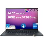 Asus Zenbook 14X OLED Business Laptop | 14.5" 2.8K 120Hz Multi-Touch 550nits | 13th Gen Intel 14-core i7-13700H | 16GB DDR5 512GB SSD | Backlit Keyboard Thunderbolt Win11Pro + HDMI Cable