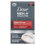 Dove Men+Care Body and Face Bar, Deep Clean 4 oz, 6 Bar