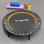 METIS Mini Fitness Trampoline Rebounder – 2x Sizes | Fitness Equipment | Indoor, Home & Gym Fitness| Home Gym Equipment | Adjustable Handle | Cardio/Exercise Bouncer (40in Trampoline)