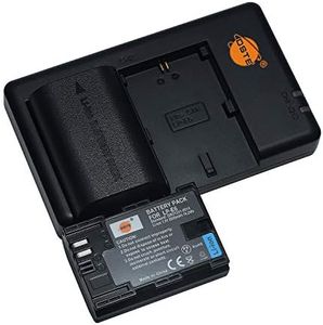 LP-E6 - Batería de Repuesto Recargable y Cargador Dual Compatible con Canon EOS 90D, EOS Ra,EOS R,EOS 6D Mark II,EOS 5D Mark IV,EOS 80D,XC10,EOS 5DS,EOS 5DS R,XC10,XC15, etc.