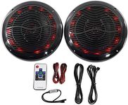 2) Rockville 6.5" 600w ATV/UTV/RZR/CART/Polaris Speakers+Multi Color LED+Remote