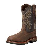 Ariat mens Workhog Wide Square Toe Composite Toe Work Boot, Bruin Brown/Coffee, 12