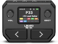 LEKATO Multi Effects Guitar Pedal, Portable Guitar Pedal with 125 Effects 30 Amp Models & IR Cab Sims, 40S Loop, OTG Function USB Audio Interface Rechargeable Effects Pedal for Guitar Bass (Black)