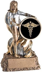 Medical Super Heroine Award Trophy with 3 Lines of Custom Text