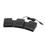 iKKEGOL Upgraded USB Triple Foot Pedal Optical Switch Control 3 Key Button Program Computer Keyboard Mouse Game Action HID