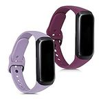 kwmobile Straps Compatible with Samsung Galaxy Fit (SM-R370) Straps - 2x Replacement Silicone Watch Bands